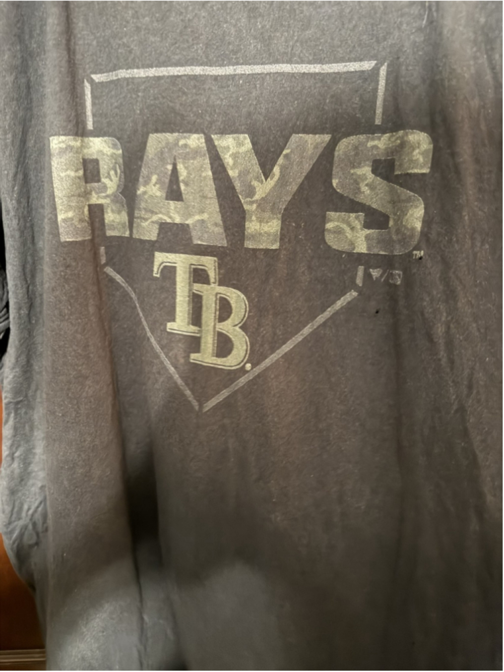 Tampa Bay Rays Camo Logo Fanatics T-shirt Men Sz 2XLT Black - Picture 6 of 17